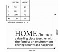 Home Definition Quotes Wall Decal Family Lettering Vinyl Art Stickers
